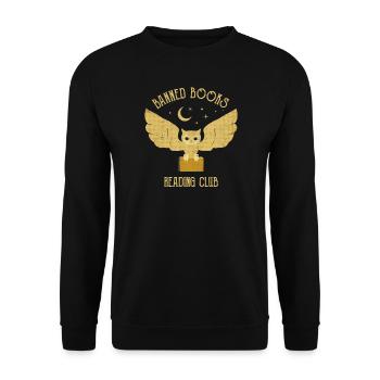 Banned Books Reading Club - Unisex Sweatshirt - black - Front - Alina (178cm) & Michal (187cm)