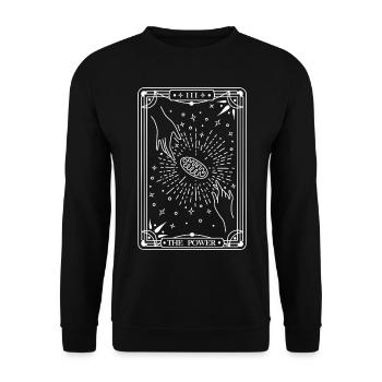 The Power (white) - Unisex Sweatshirt - black - Front - Alina (178cm) & Michal (187cm)