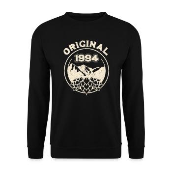1994 BC Original - 1994 Geburtstagsgeschenk - Unisex Pullover - Schwarz - Vorne - Alina (178cm) & Michal (187cm)