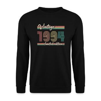 1994 ST Darkline Jahrgang - 1994 Geburtstagsgeschenk - Unisex Pullover - Schwarz - Vorne - Alina (178cm) & Michal (187cm)