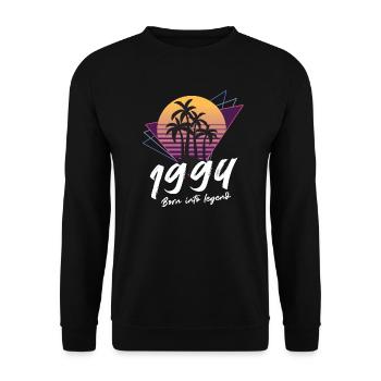1994 SW born into legend - 1994 Birthday gift - Unisex Sweatshirt - black - Front - Alina (178cm) & Michal (187cm)