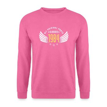 Ailes classiques 1984 - Cadeau d’anniversaire 1984 - Sweat-shirt Unisexe - rose - Devant