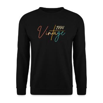 Elegant and vintage 1994 - 1994 Birthday gift - Unisex Sweatshirt - black - Front - Alina (178cm) & Michal (187cm)