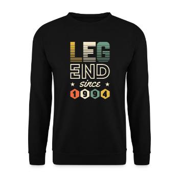 Legend since 1994 - 1994 Birthday gift - Unisex Sweatshirt - black - Front - Alina (178cm) & Michal (187cm)