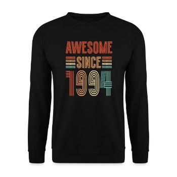 ST Awesome depuis 1994 - 1994 Cadeau d’anniversaire - Sweat-shirt Unisexe - noir - Devant - Alina (178cm) & Michal (187cm)