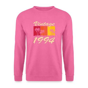 Millésime 1994 - palmiers ensoleillés - Anniversaire 1994 - Sweat-shirt Unisexe - rose - Devant