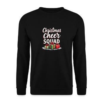 Noël Cheer Squad Cadeaux Humeur - Sweat-shirt Unisexe - noir - Devant - Alina (178cm) & Michal (187cm)