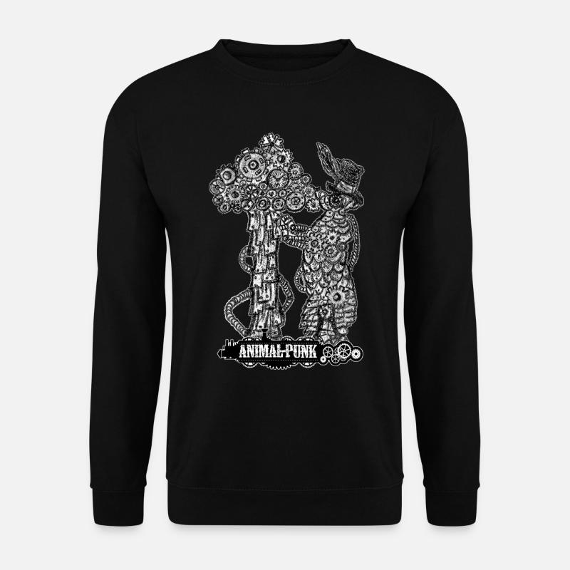 Mr. Bär Madrid SteamPunk TierPunk - Unisex Pullover - Schwarz