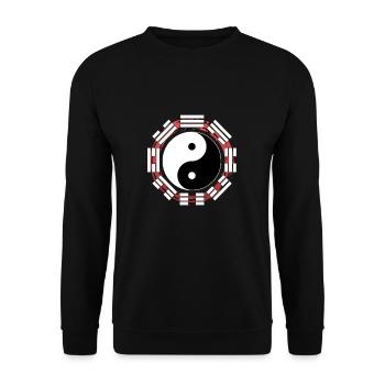 Cercle des arts martiaux chinois de Bagua Zhang Yin Yang - Sweat-shirt Unisexe - noir - Devant - Alina (178cm) & Michal (187cm)