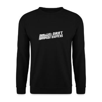 Drift Happens Automotive Drifting Car Motorsport - Unisex Pullover - Schwarz - Vorne - Alina (178cm) & Michal (187cm)
