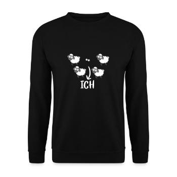 Me Black Sheep Sarcasm Funny Gift - Unisex Sweatshirt - black - Front - Alina (178cm) & Michal (187cm)