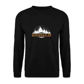 Bergkraxler Wandern Bergsteigen Klettern - Unisex Sweatshirt - black - Front - Alina (178cm) & Michal (187cm)