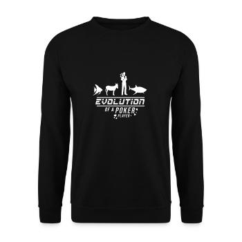 Evolution of a Poker Player Pokerspieler - Unisex Pullover - Schwarz - Vorne - Alina (178cm) & Michal (187cm)