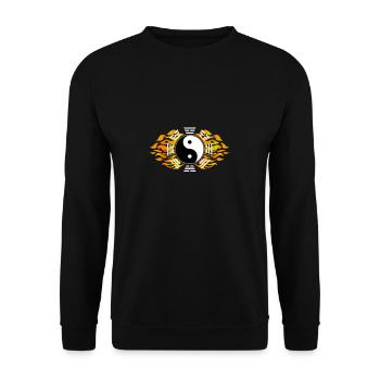 Bagua Zhang Yin Yang Cercle d’arts martiaux chinois - Sweat-shirt Unisexe - noir - Devant - Alina (178cm) & Michal (187cm)