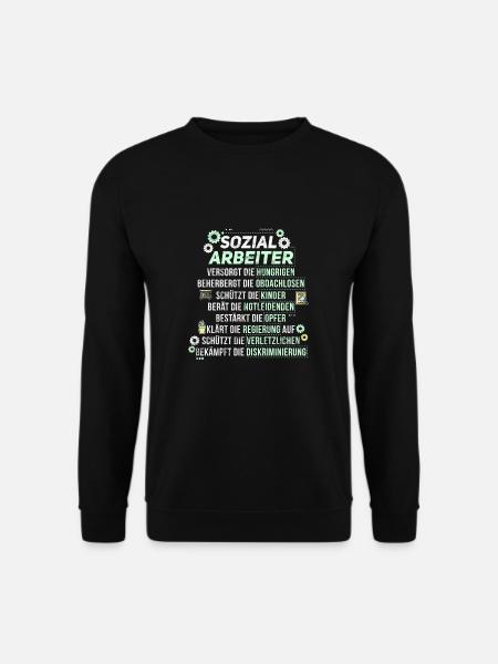 Sozialarbeiter Held Aufgaben Sozialpädagoge Beruf - Unisex Pullover - Schwarz