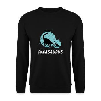 Papasaurus Brontosaurus père et fils Dino - Sweat-shirt Unisexe - noir - Devant - Alina (178cm) & Michal (187cm)
