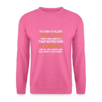 Teamleiter Lustig Team Geschenk Produktionsfirma - Unisex Pullover - Pink - Vorne