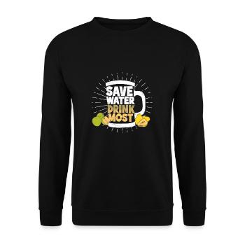 Most Sweet Must Fruit Juice Viez Ebbelwoi Apple Cider - Unisex Sweatshirt - black - Front - Alina (178cm) & Michal (187cm)