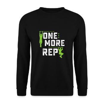 On More Rep Planche Calisthenics Street Workout - Unisex Sweatshirt - black - Front - Alina (178cm) & Michal (187cm)