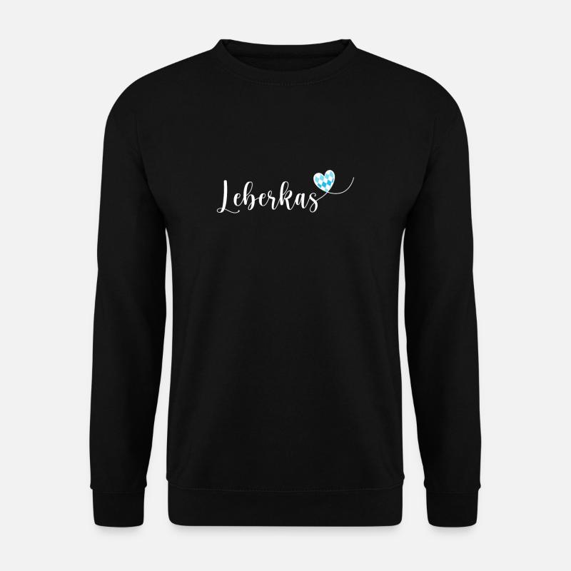 Leberkas Österreich Herz Leberkäsesemmel - Unisex Pullover - Schwarz
