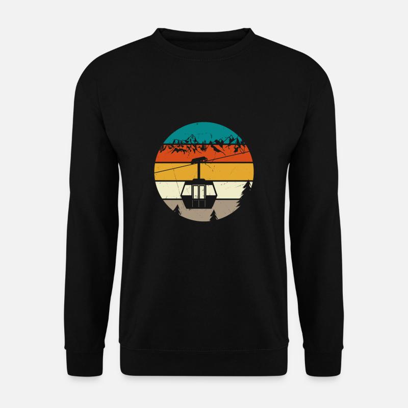 Téléphérique téléphérique retro couleurs vintage - Sweat-shirt Unisexe - noir
