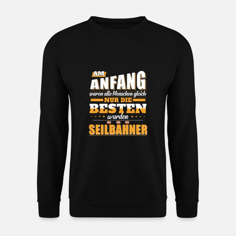 Seilbahn Gondel Bergbahn Lustig Berge Gebirge - Unisex Pullover - Schwarz