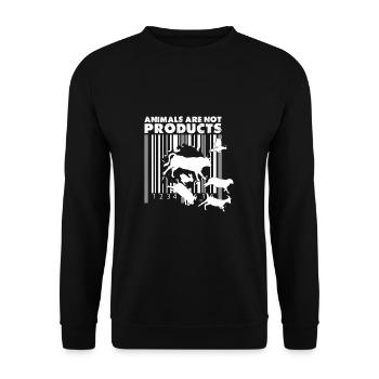 Animals are not products Animal welfare Animal - Unisex Sweatshirt - black - Front - Alina (178cm) & Michal (187cm)