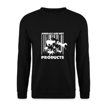 Les animaux ne sont pas des produits Protection des animaux Droits des animaux - Sweat-shirt Unisexe - noir - Devant - Alina (178cm) & Michal (187cm)