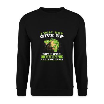 I Will Not Give Up tortue tortue courir - Sweat-shirt Unisexe - noir - Devant - Alina (178cm) & Michal (187cm)