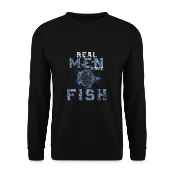 Real Man Have Fish Discus Aquatics Fish Breeder - Sweat-shirt Unisexe - noir - Devant - Alina (178cm) & Michal (187cm)