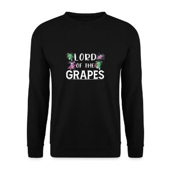 The Lord Of The Grapes Winegrower Winemaker Wine - Unisex Sweatshirt - black - Front - Alina (178cm) & Michal (187cm)