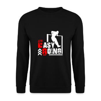 Muscle Up 360° Calisthenics Park Klimmzugstange - Unisex Pullover - Schwarz - Vorne - Alina (178cm) & Michal (187cm)