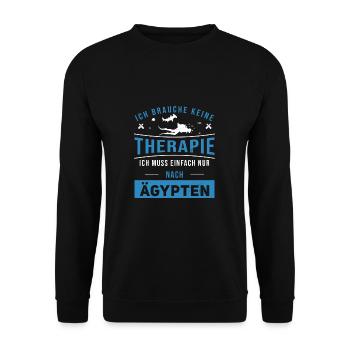 Ich Brauche Keine Therapie Ich Muss Einfach Nur - Unisex Pullover - Schwarz - Vorne - Alina (178cm) & Michal (187cm)