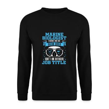 Marine Biologist Badass Ocean Saver Diving Mask - Unisex Sweatshirt - black - Front - Alina (178cm) & Michal (187cm)