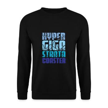 Hyper Giga Strata Coaster Roller Coaster - Unisex Sweatshirt - black - Front - Alina (178cm) & Michal (187cm)