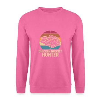 Pépites de poulet amusantes pour la chasse des - Sweat-shirt Unisexe - rose - Devant