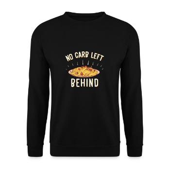 No Carb Left Behind Funny Carbohydrate Loading - Unisex Sweatshirt - black - Front - Alina (178cm) & Michal (187cm)