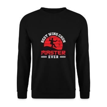 Wing Chun Bester Wing Chun Master Ever Martial - Unisex Sweatshirt - black - Front - Alina (178cm) & Michal (187cm)