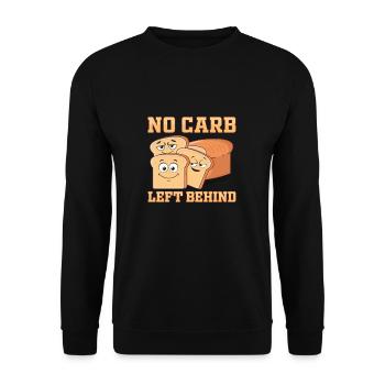 No Carb Left Behind Sandwich Funny Carbohydrate - Unisex Sweatshirt - black - Front - Alina (178cm) & Michal (187cm)