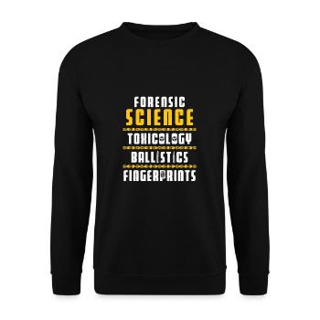 Forensic Science For A Crime Scene Investigator - Unisex Sweatshirt - black - Front - Alina (178cm) & Michal (187cm)
