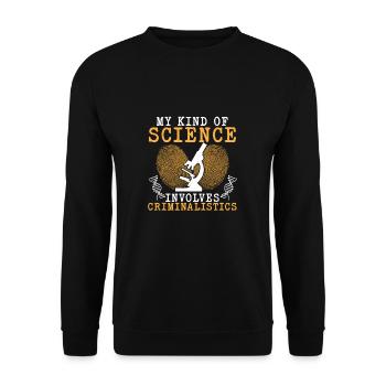 Criminalistics Investigation Analyst For Forensic - Unisex Sweatshirt - black - Front - Alina (178cm) & Michal (187cm)