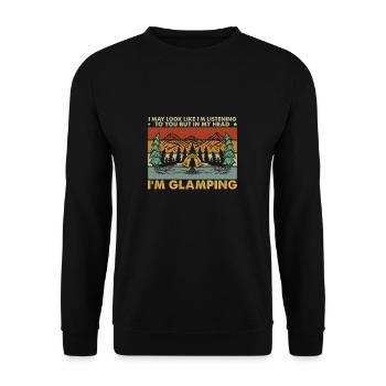 I Might Look Like I'm Listening To You Funny - Unisex Sweatshirt - black - Front - Alina (178cm) & Michal (187cm)