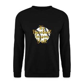 It's Baseball Season Funny Game Day Humor For A - Unisex Sweatshirt - black - Front - Alina (178cm) & Michal (187cm)