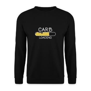 Carb Loading Pasta Funny Carbohydrate Loading - Unisex Sweatshirt - black - Front - Alina (178cm) & Michal (187cm)