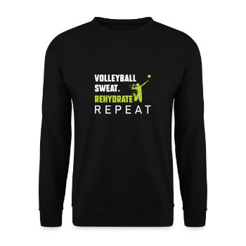Jeux de balle de train pour un athlète qui - Sweat-shirt Unisexe - noir - Devant - Alina (178cm) & Michal (187cm)