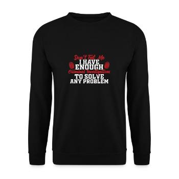 Don't Test Me Funny Forensics Humor For A - Unisex Sweatshirt - black - Front - Alina (178cm) & Michal (187cm)