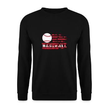 Drapeau américain de baseball patriotique pour un - Sweat-shirt Unisexe - noir - Devant - Alina (178cm) & Michal (187cm)