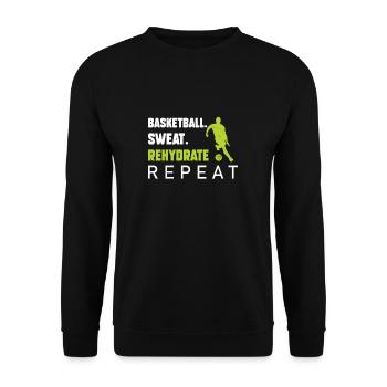 Trainieren Sie Ballspiele für einen Sportler, der - Unisex Pullover - Schwarz - Vorne - Alina (178cm) & Michal (187cm)