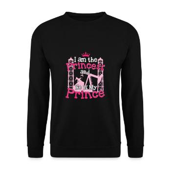 Oilfield Worker Wife Princess Marriage Huile pour - Sweat-shirt Unisexe - noir - Devant - Alina (178cm) & Michal (187cm)