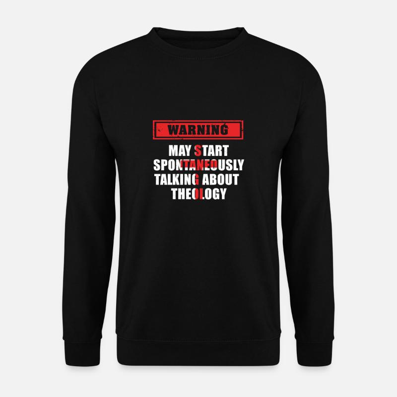 Kann anfangen, über Theologie zu sprechen - Unisex Pullover - Schwarz